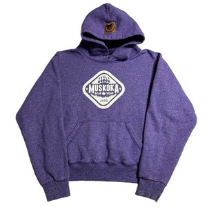 Muskoka Bear Wear Purple Pullover Long Sleeves Athletic Hoodie Kanga Pocket XL